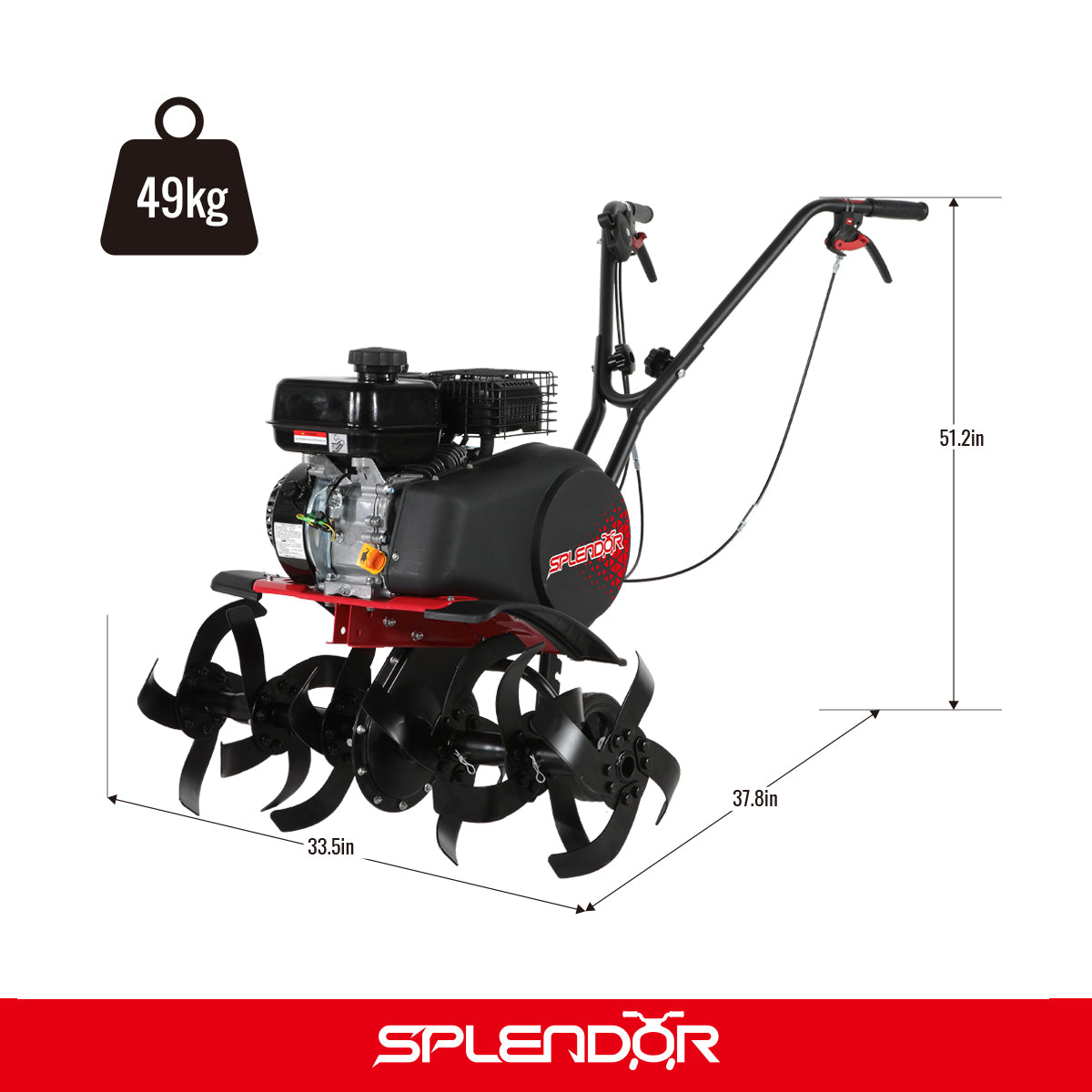 Just Opened box 212CC Splendor tiller BK-55U