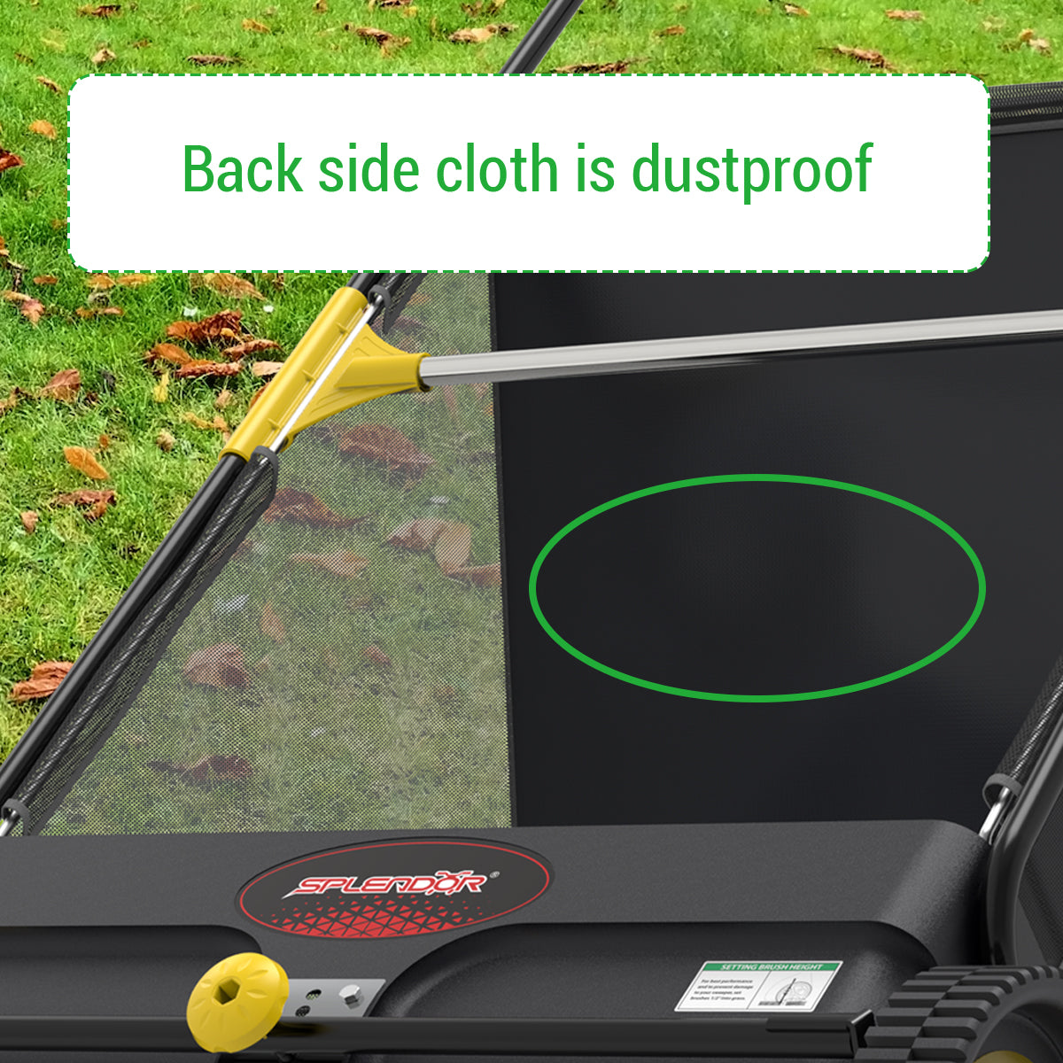 SPLENDOR LS-650A2 26-Inch Push Lawn Sweeper, 26 Inches, Black